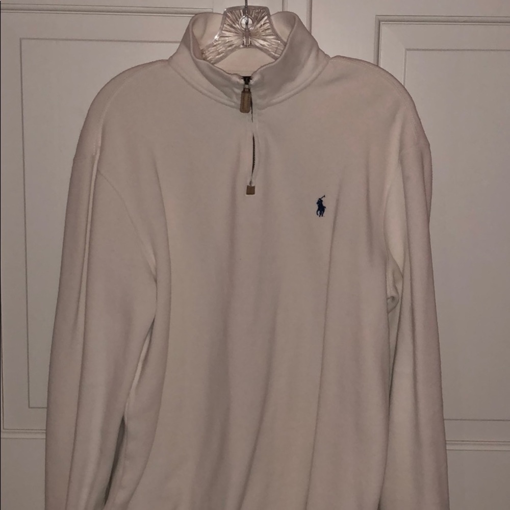 Polo by Ralph Lauren 1/4 Zip Sweater in Cream